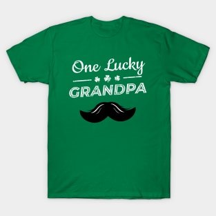 One Lucky Grandpa - Funny St Patrick Day T-Shirt